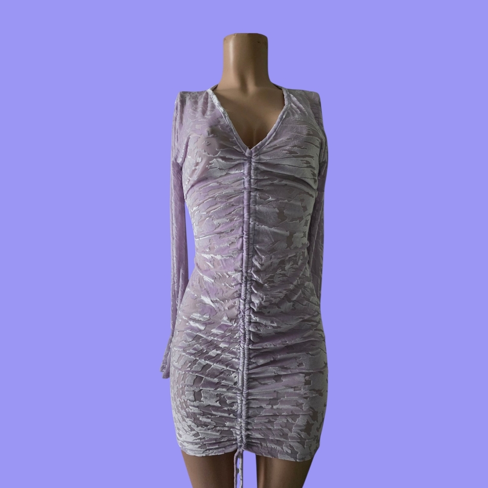 Lavender Ruched Dress